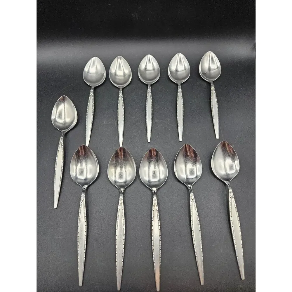 VTG Oneida Community Venetia Stainless Steel Flatware 71 piece lot MCM Retro